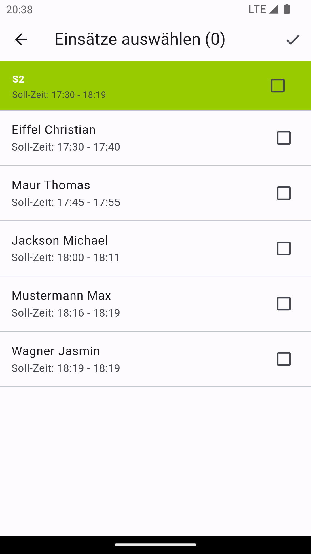 Einsätze übernehmen
