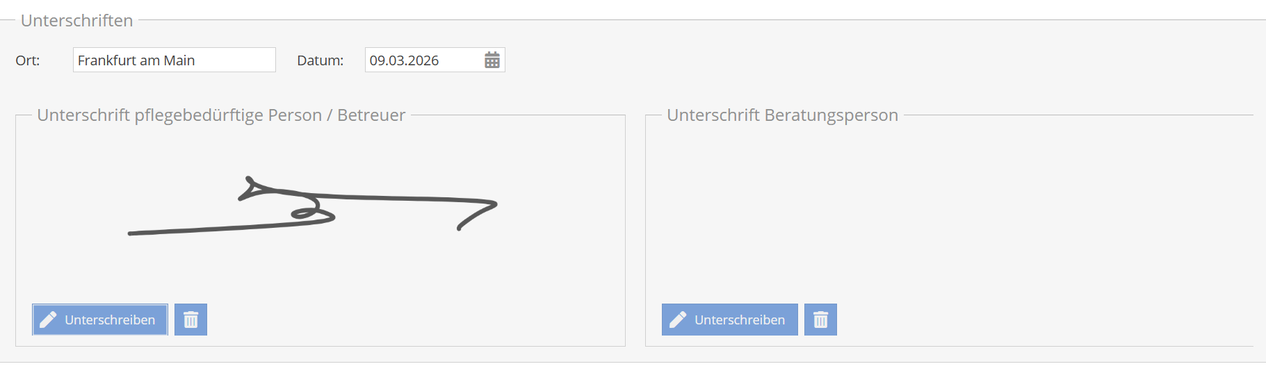 Digitale Unterschrift