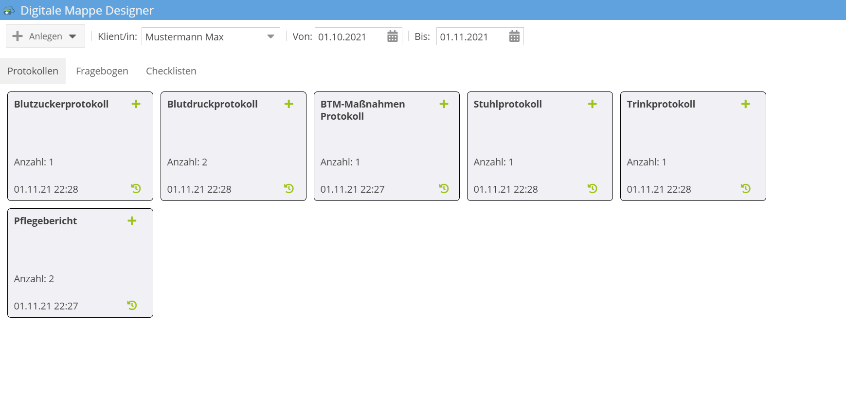 Digimappe Übersicht