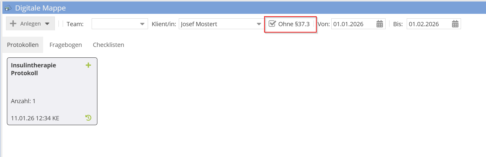 Digitale Mappe Filter