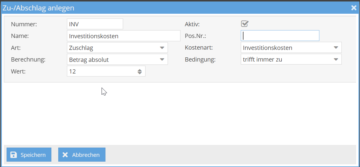 Investitionskosten pro Leistung