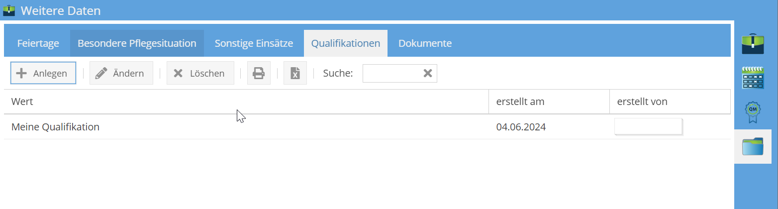 Eigene Qualifikation