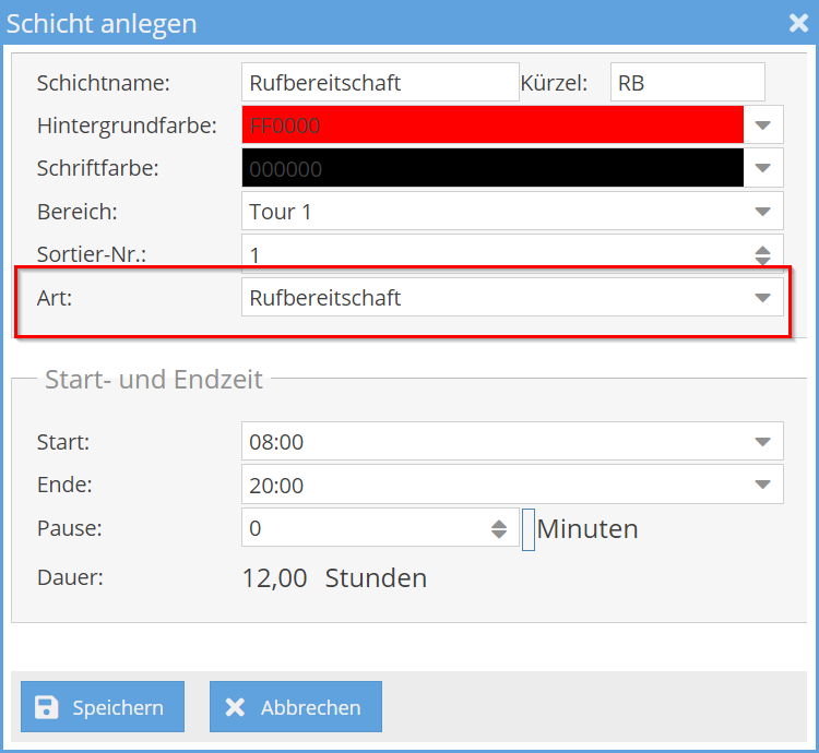 Schicht Rufbereitschaft