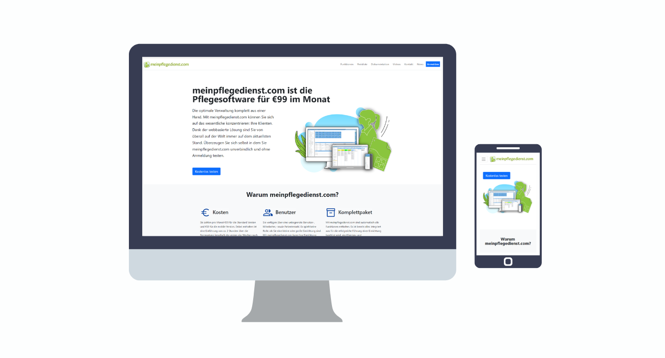 meinpflegedienst.com bietet ab sofort eine neue Webseite!