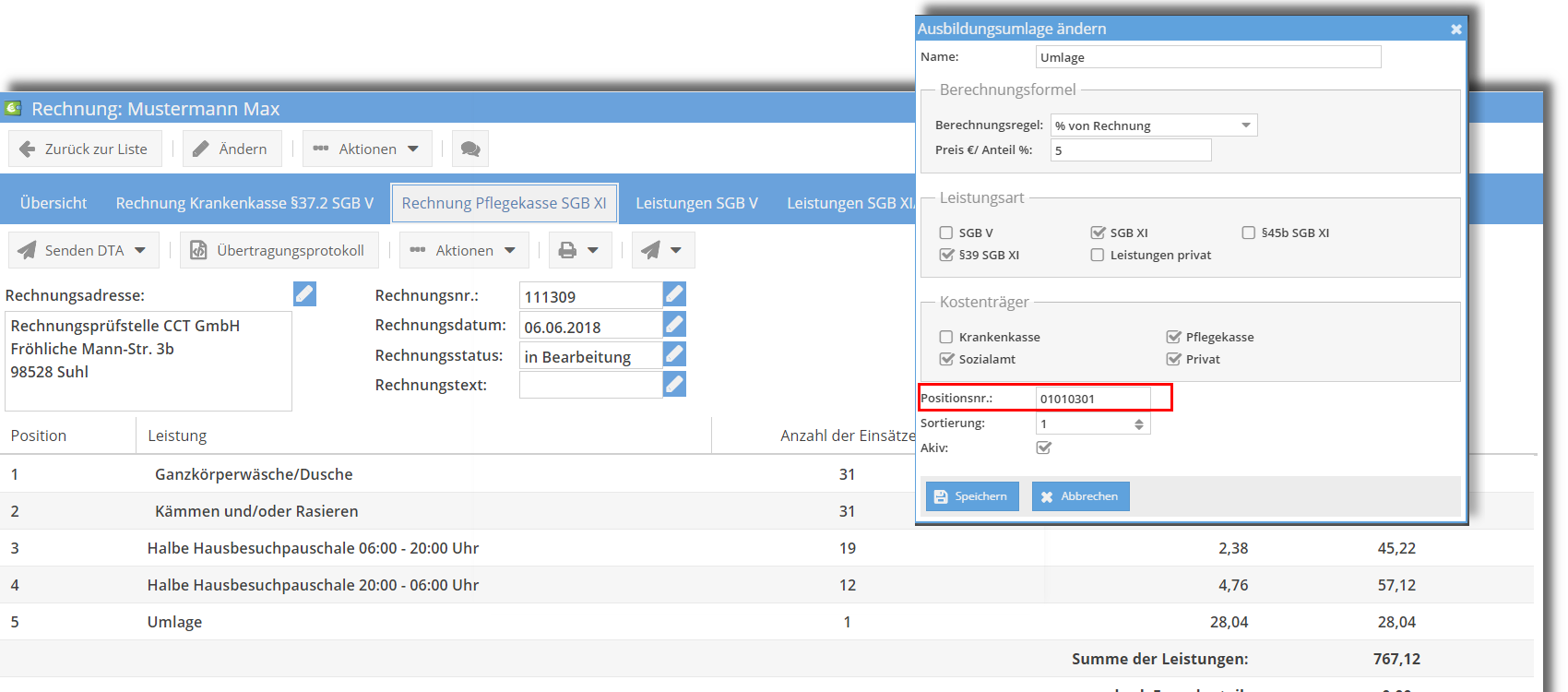 Ausbildungsumlage per DTA senden