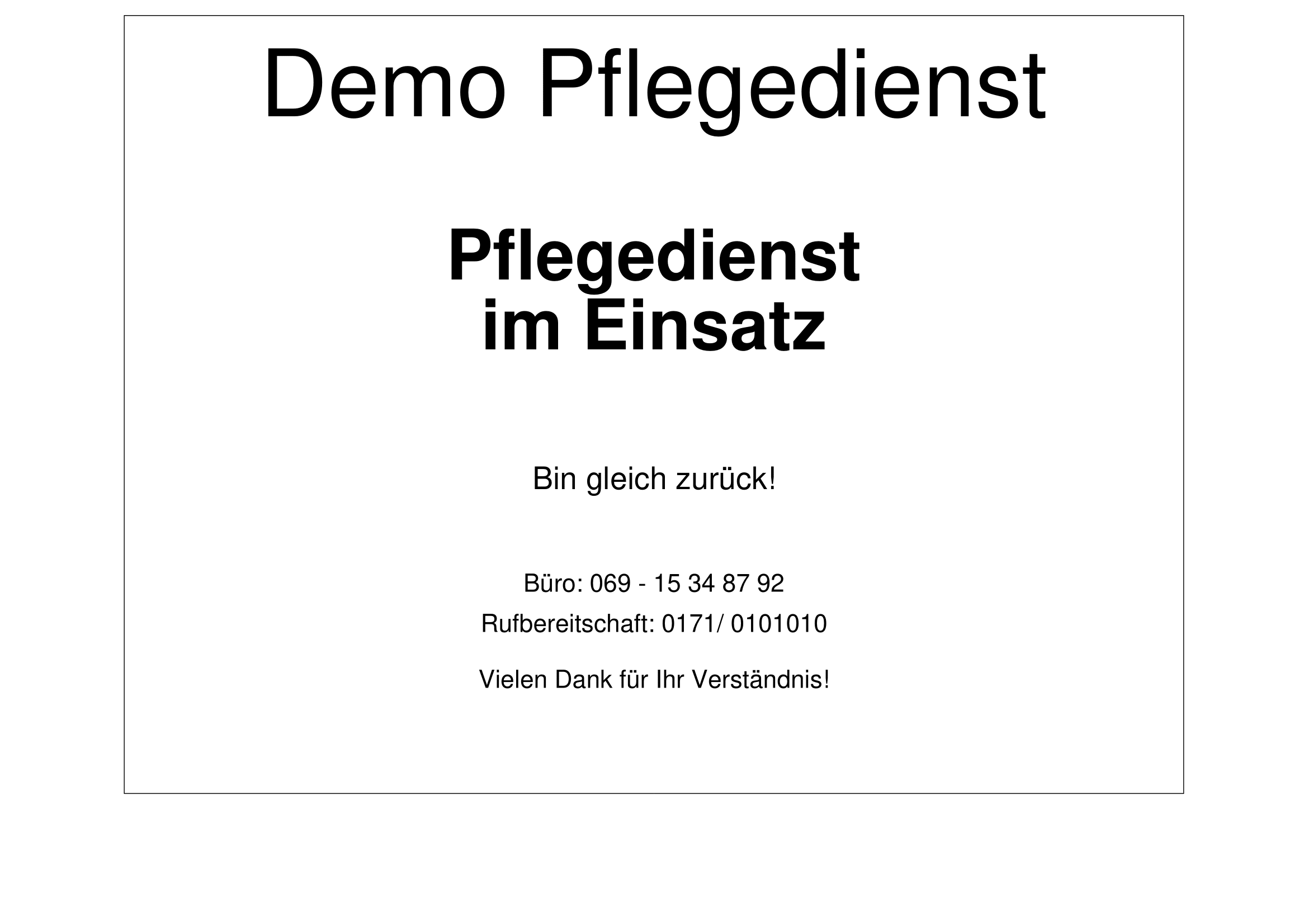 Pflegedienst im Einsatz